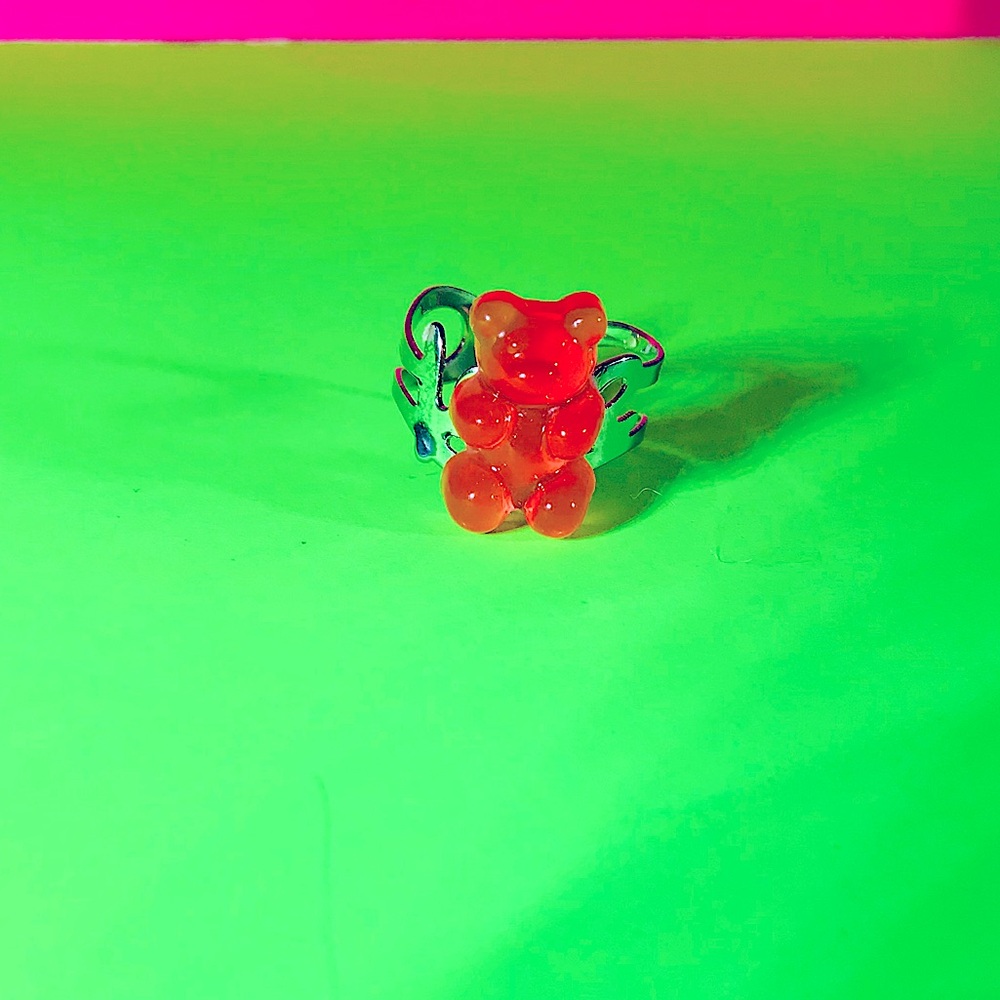 Gummy Bear Ultra Cute Handmade LOVE Ring Cuff